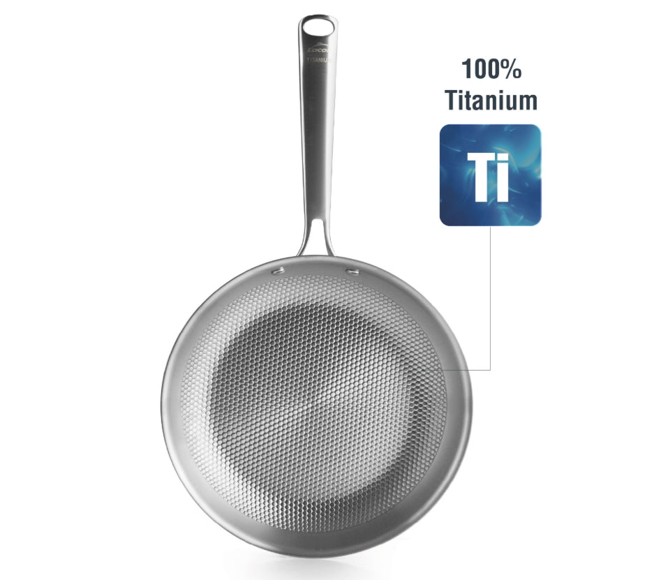 Sartén de Titanio Puro Lacor TitanGrill 3 Capas Sin PFAS Apta Inducción