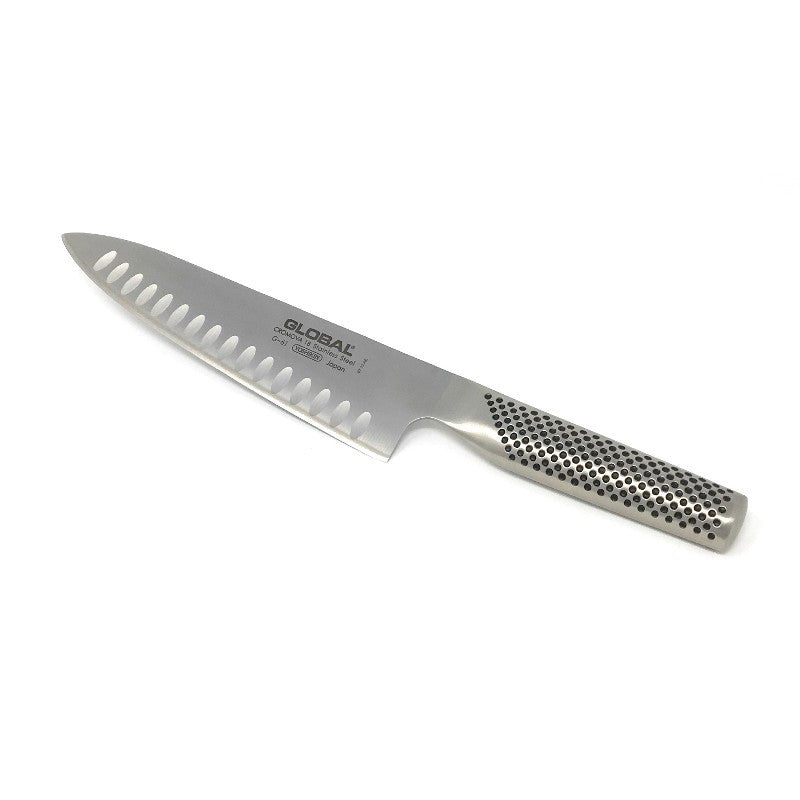 Cuchillo cebollero global 20 cms hoja alveolada G-61