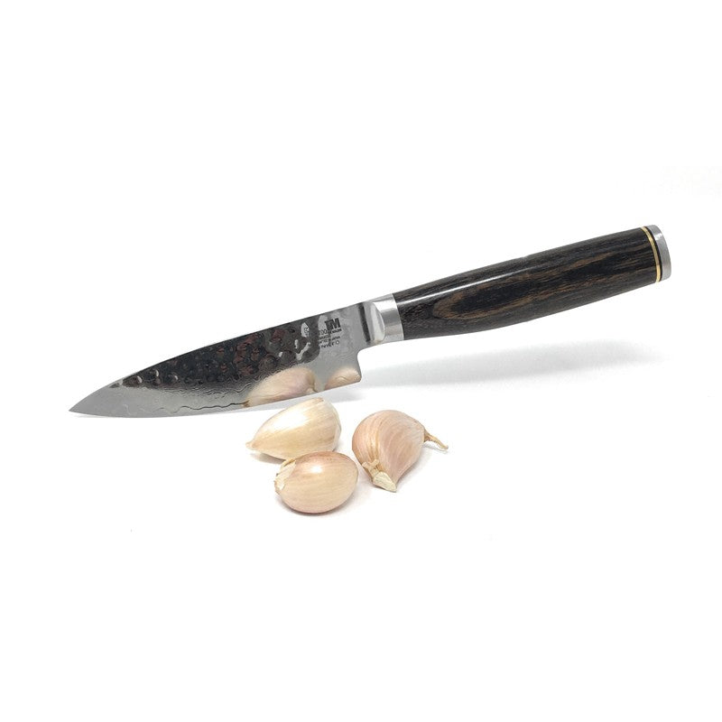 Cuchillo pelador japonés Kai Shun Premier hoja martillada tsuchime damasco 9 cm