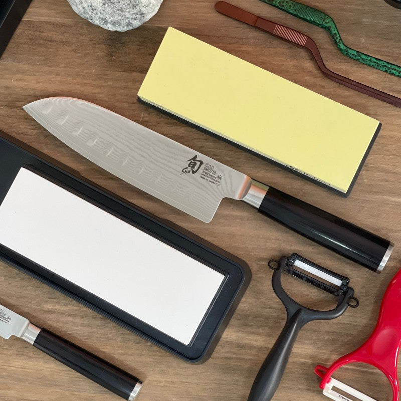 Cuchilo santoku alveolado Kai Shun