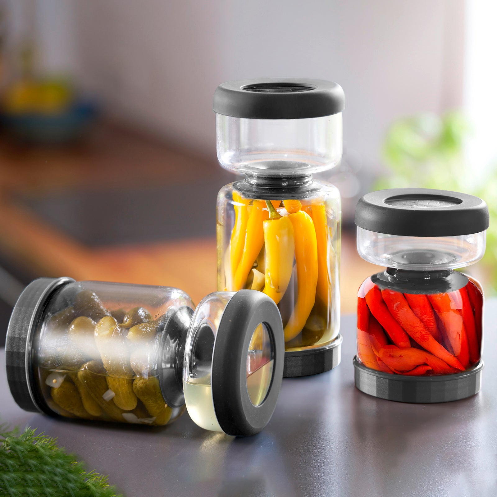 Tarro escurridor para encurtidos