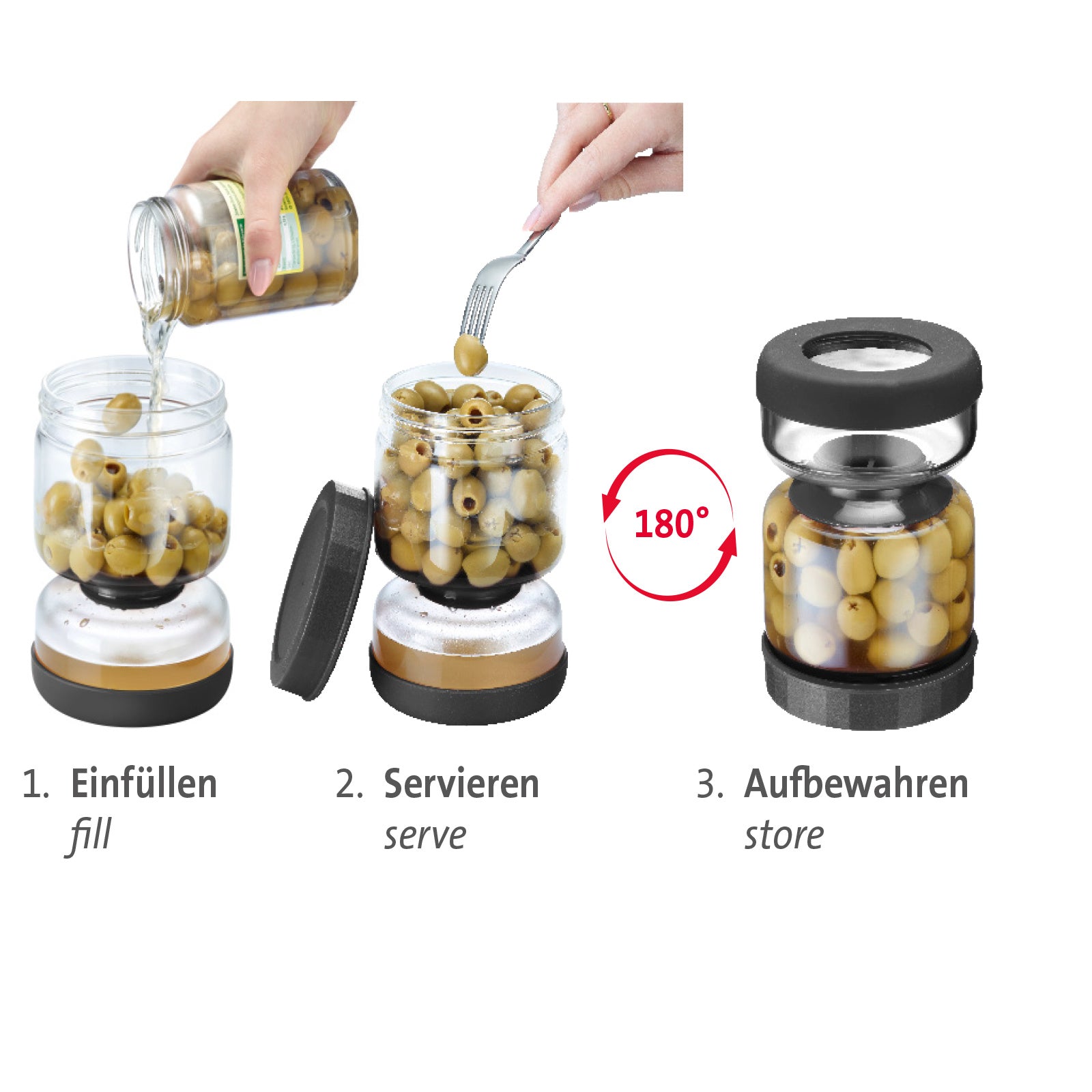 Tarro escurridor para encurtidos