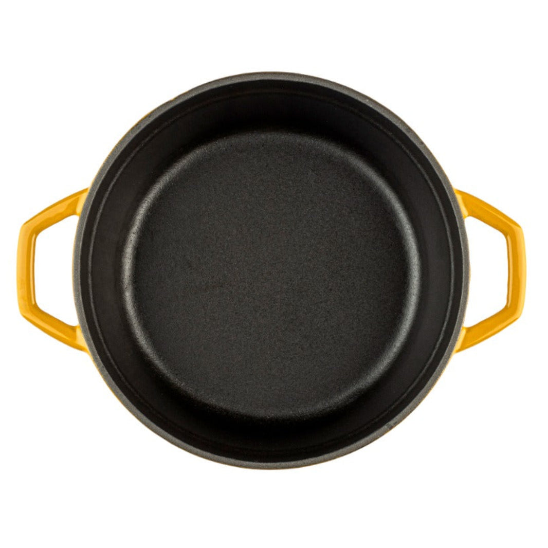 Cocotte amarilla Hosse 2 litros 3.7 litros fabricación turca premium esmaltada