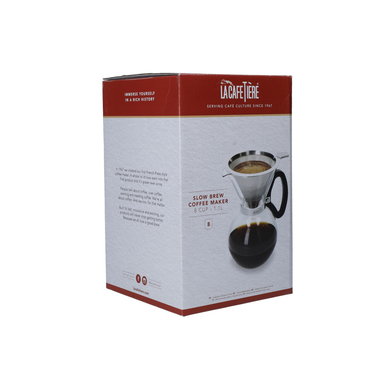 Cafetera de goteo con filtro La Cafetière, 8 tazas