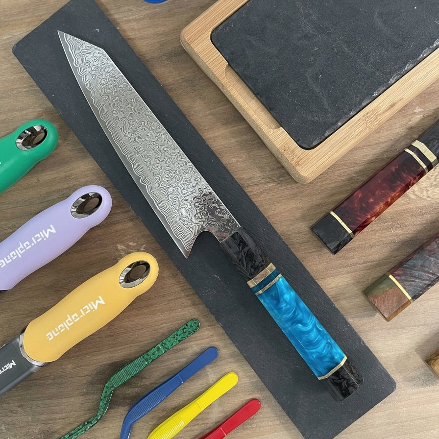 cuchillo japones acero damasco