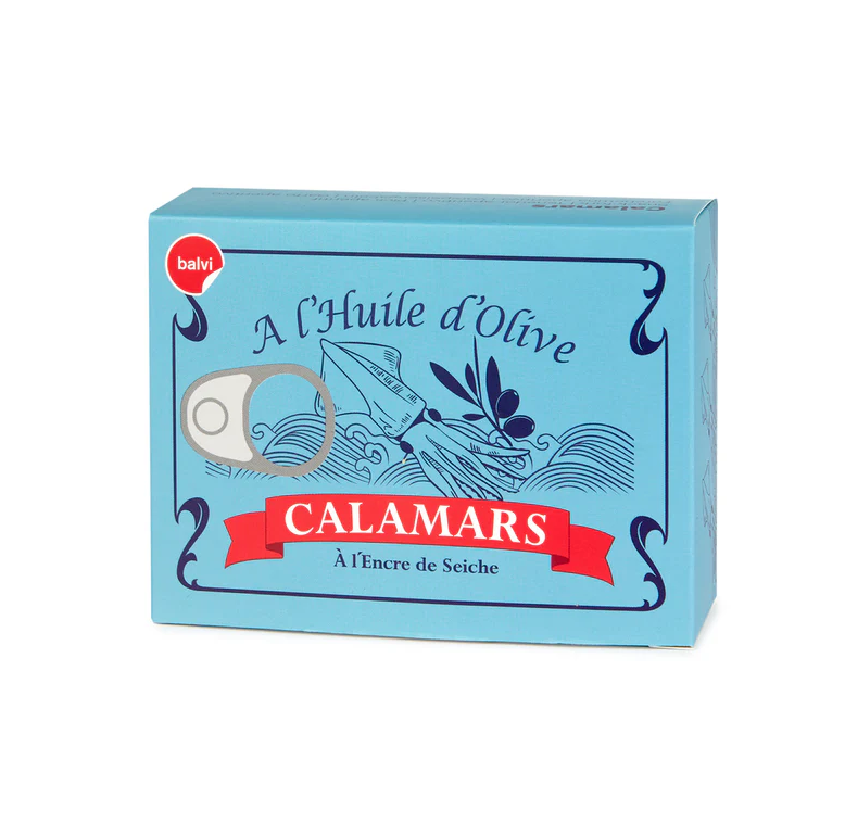 latas de conserva forma calamares balvi