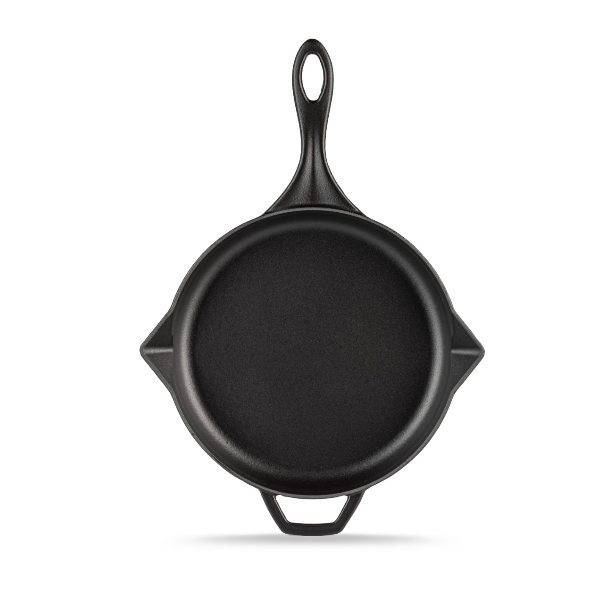 Sartén skillet Hosse Negra — detalle del acabado en hierro fundido