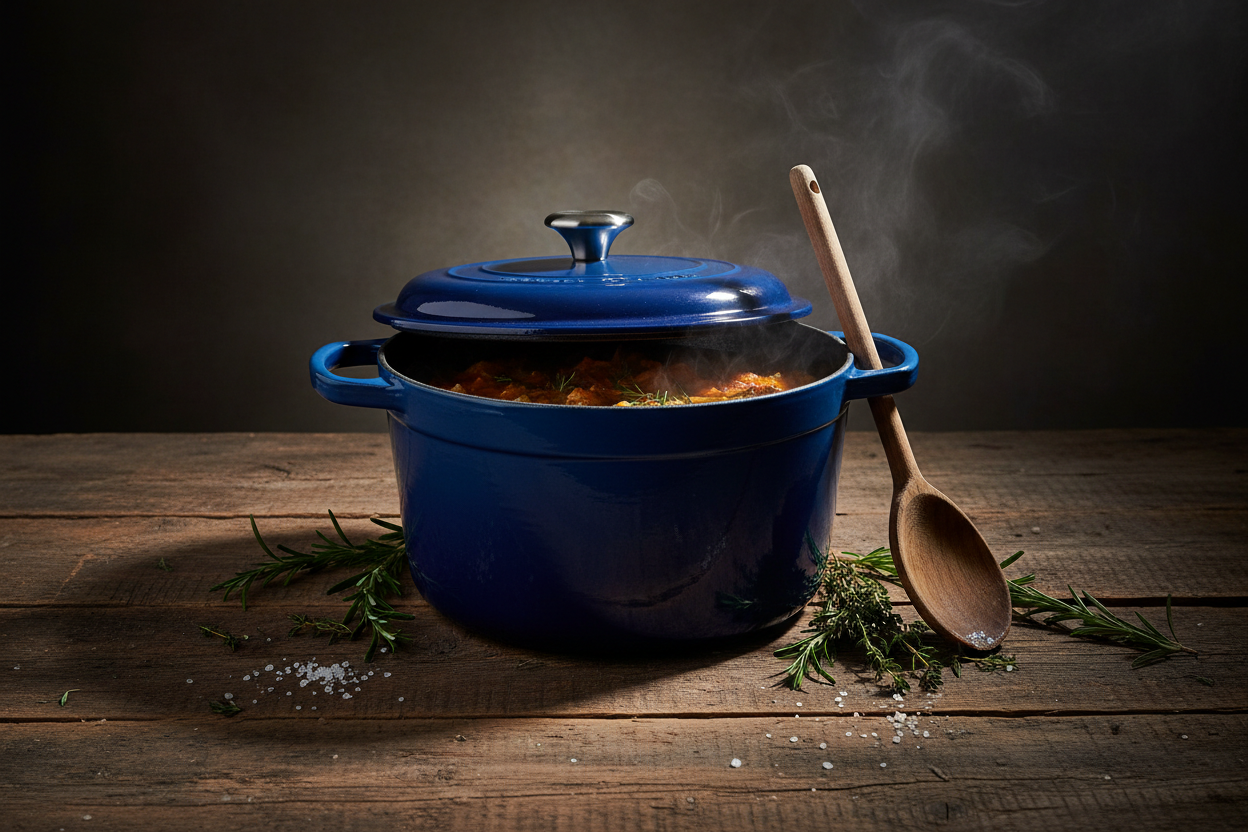 Olla de hierro fundido premium para cocina profesional