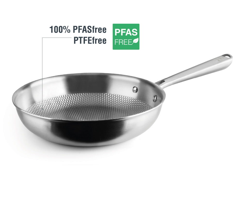 Sartén de Titanio Puro Lacor TitanGrill 3 Capas  Sin PFAS Apta Inducción