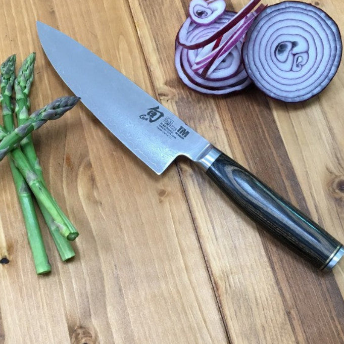 Cuchillo Shun Premier TDM-0723 mango nogal walnut ergonómico 15 c