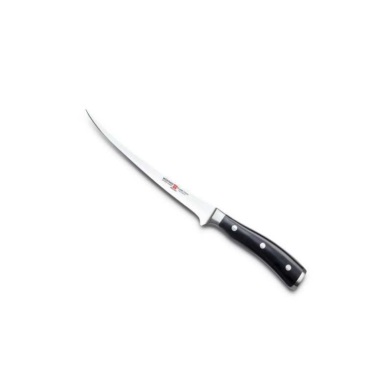 Cuchillo filetador curvo wusthof 18 cms flexible ikon classic