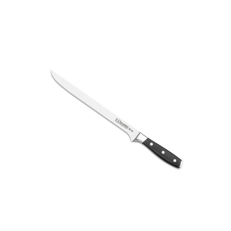 Cuchillo jamonero 25 cms 3 claveles