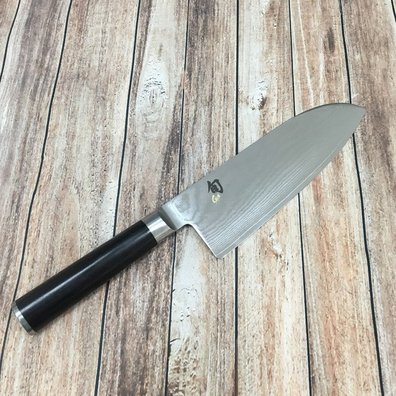 Cuchillo santoku hoja ancha shun classic