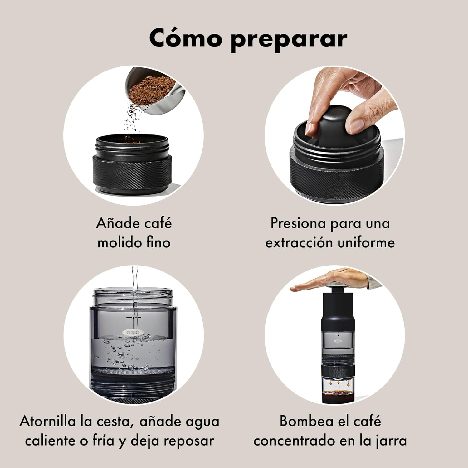 OXO Brew Rapid Brewer – diseño compacto y ligero
