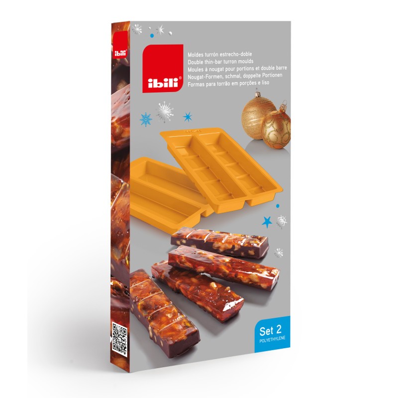 Set dos moldes turron formas estrecho doble