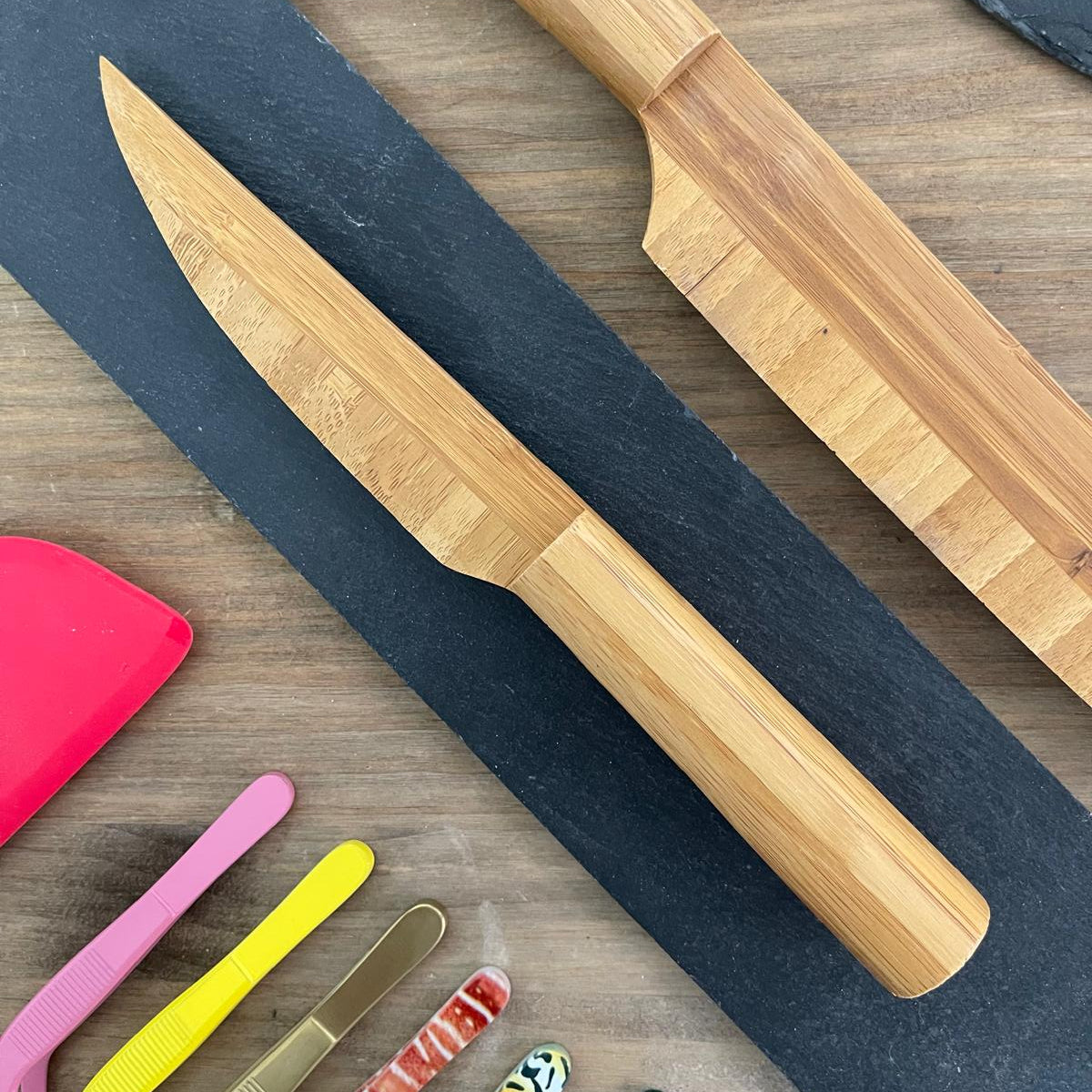 Cuchillo Artesanal de Bambú para Verduras | Ecológico y Antioxidante