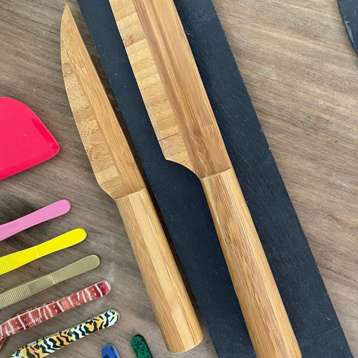 Cuchillo Artesanal de Bambú para Verduras | Ecológico y Antioxidante