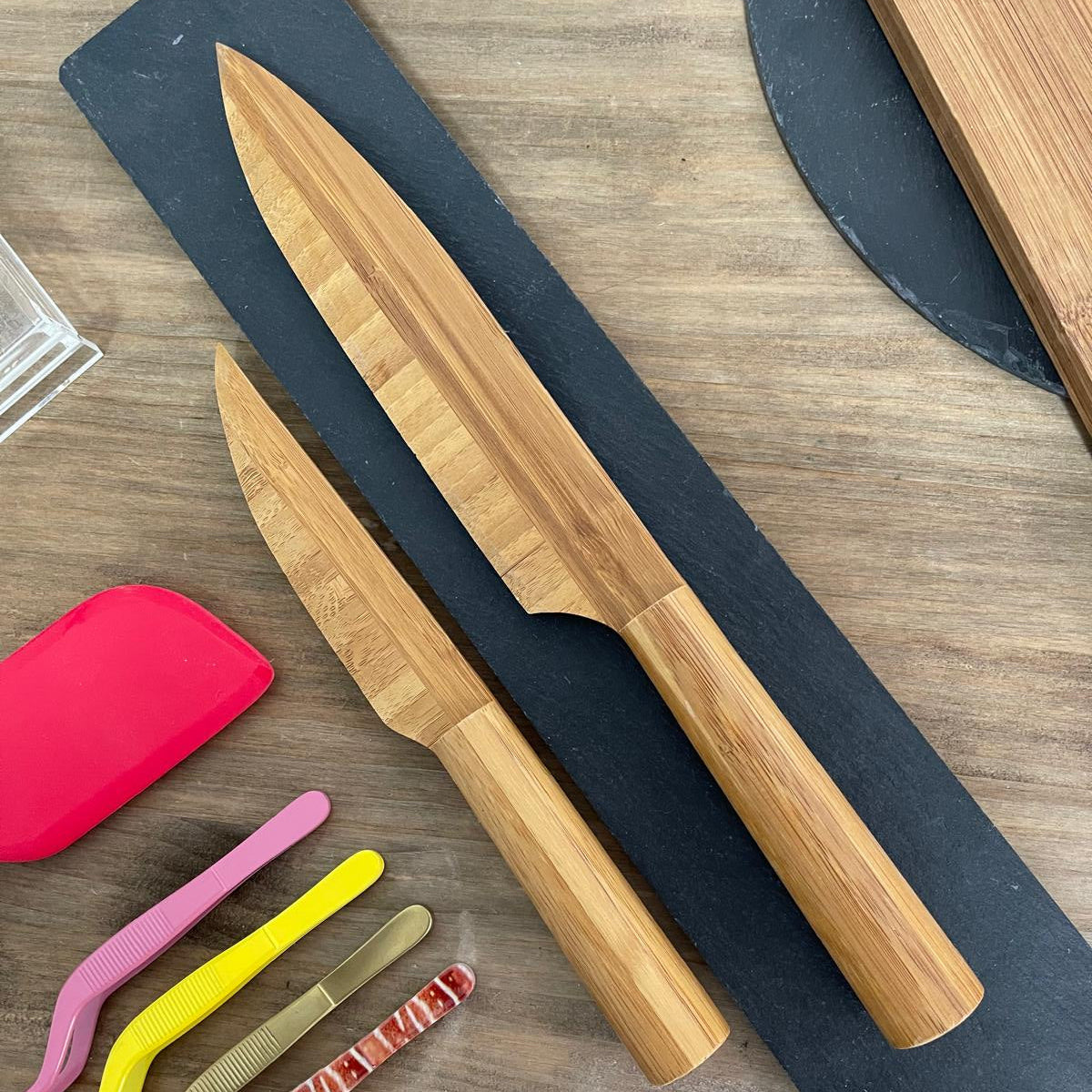 Cuchillo Artesanal de Bambú para Verduras | Ecológico y Antioxidante