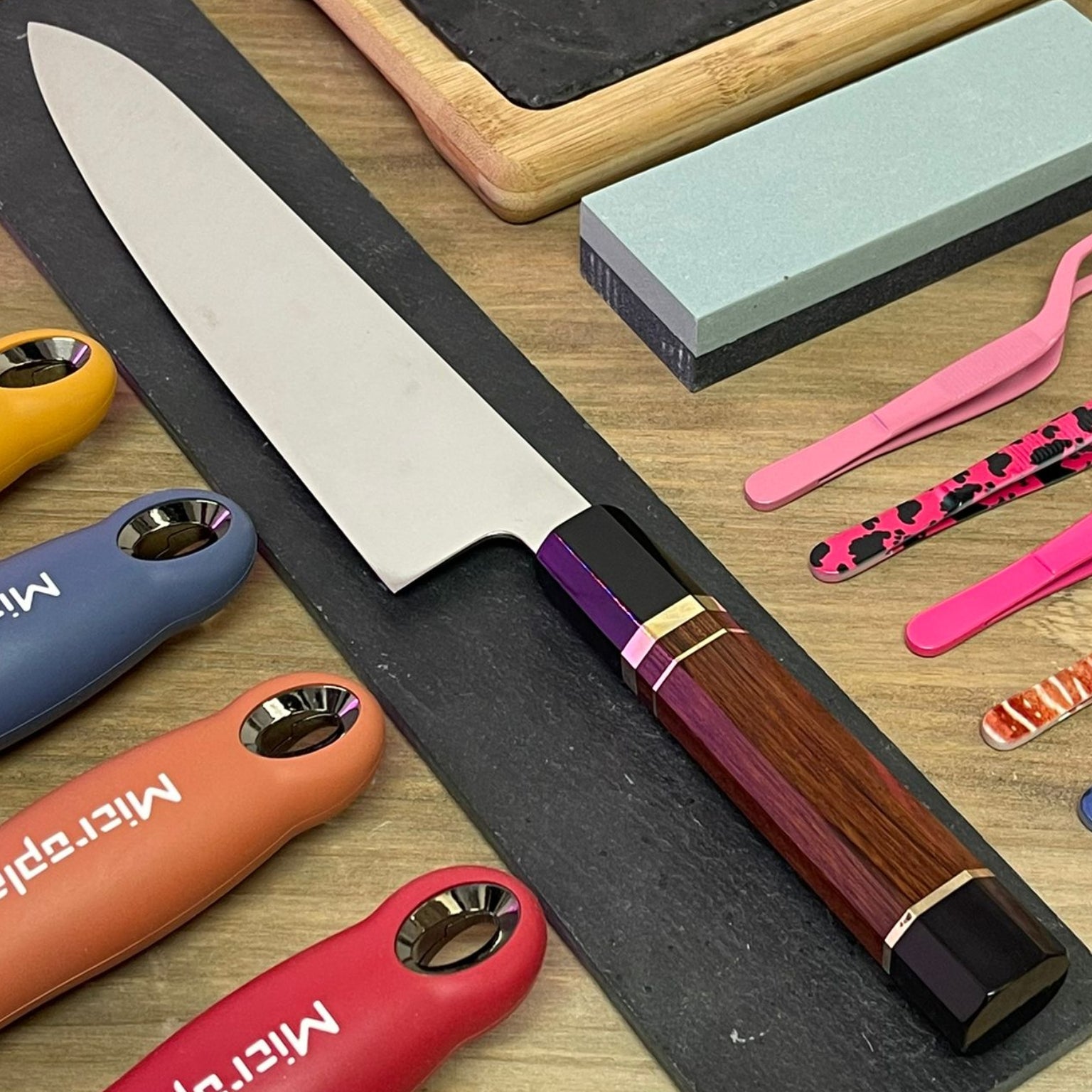 filo afilado a mano del cuchillo Gyuto VG-10